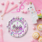 Niedlicher Einhorn Cupcakes Girl's Birthday Pappteller (Party)