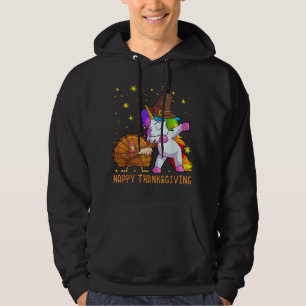 Niedlicher Einhorn-Erntedank für Mädchen Pilgrim H Hoodie