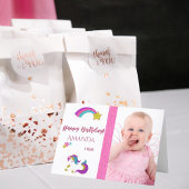 Niedlicher Einhorn glücklicher 1. magischer Geburt Karte