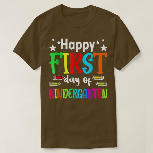 Niedlicher Einhorn-glücklicher erster Kindergarten T-Shirt (Design vorne)