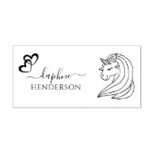 Niedlicher Einhorn-Individuelle Name Elegante Skri Permastempel (Design)