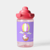 Niedlicher Einhorn-individuelle Name Trinkflasche (Rückseite)