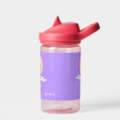 Niedlicher Einhorn-individuelle Name Trinkflasche (Links)