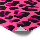 Niedlicher Einhorn-Leopardendruck Poster (Ecke)