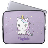 Niedlicher Einhorn Lila Laptop-Sieb Laptopschutzhülle (Vorderseite)