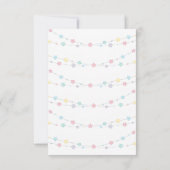 Niedlicher Einhorn Magical Banner Kindergeburtstag Dankeskarte (Rückseite)