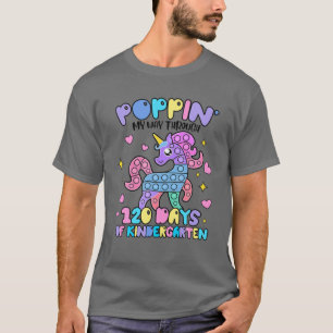 Niedlicher Einhorn-Pop Es glücklich 120 Tage Schul T-Shirt