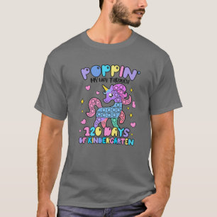Niedlicher Einhorn-Pop Es glücklich 120 Tage Schul T-Shirt
