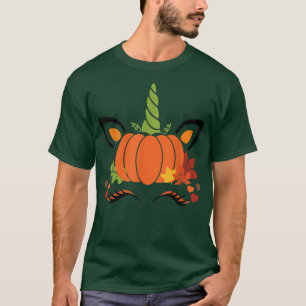 Niedlicher Einhorn Pumpkin Schöner Herbst glücklic T-Shirt