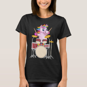 Niedlicher Einhorn-Trommler T-Shirt