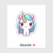Niedlicher Einhornaufkleber Aufkleber (Blatt)