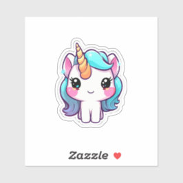 Niedlicher Einhornaufkleber Aufkleber