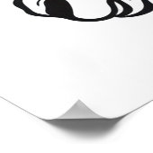 Niedlicher Einhornkopf zeichnend. Poster (Ecke)
