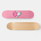 Niedlicher Einhornname Personalisiert Skateboard (Horizontal)