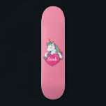 Niedlicher Einhornname Personalisiert Skateboard<br><div class="desc">Niedliche Unicorn Personalisiert Name Skateboard können Sie anpassen,  indem Sie Ihren Namen!</div>
