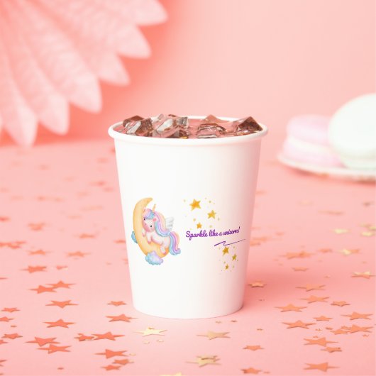 🌈 Niedlicher Einhornpapier-Cup 🌙 ✨ Pappbecher (Insitu)