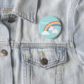 Niedlicher EinhornRegenbogen für Mädchen Button (Beispiel)