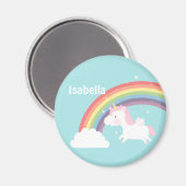 Niedlicher EinhornRegenbogen für Mädchen Magnet (Vorderseite/Rückseite)