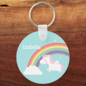 Niedlicher EinhornRegenbogen für Mädchen Schlüsselanhänger (Vorderseite)