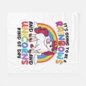 niedlicher Einhornregenbogen lustig Fleecedecke (Vorderseite (Horizontal))