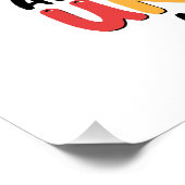 niedlicher Einhornregenbogen lustig Poster (Ecke)