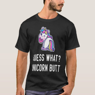 Niedlicher Einhornschrei Hintern Lugano Gestern un T-Shirt