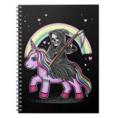 Niedlicher Einicorn Sensenmann Rainbow Pastel Goth Notizblock (Vorderseite)