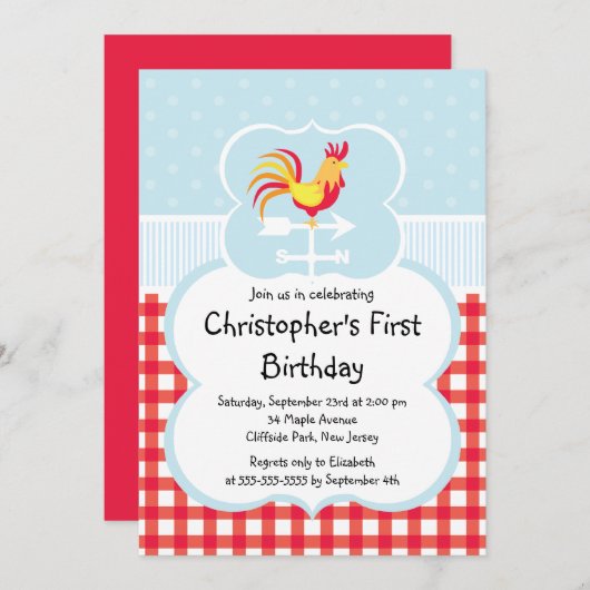 Niedlicher Einladung (Vorne/Hinten)