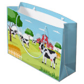 niedlicher Eintrag für landwirtschaftliche Betrieb Große Geschenktüte (Rückseite Schrägansicht)