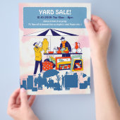 Niedlicher Einzelverkauf, Garagenverkauf einladen Flyer (Hand)