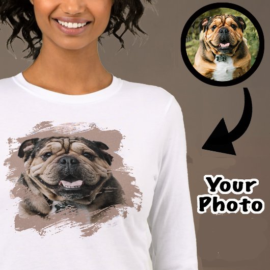 Niedlicher Einzigartiger Bulldog oder Ihre Foto Gr Tri-Blend Shirt