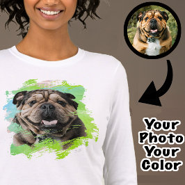 Niedlicher Einzigartiger Bulldogge oder Ihre Foto Tri-Blend Shirt