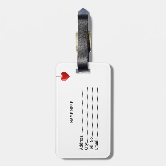 Niedlicher Eisbär auf Light Blue Gepäckanhänger (Rückseite vertikal)