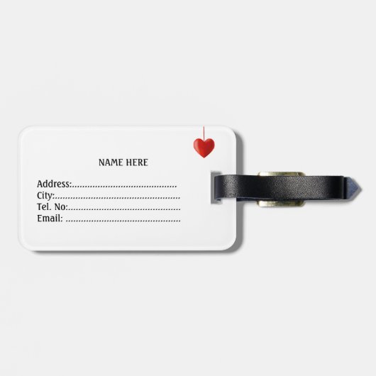 Niedlicher Eisbär auf Light Blue Gepäckanhänger (Rückseite horizontal)