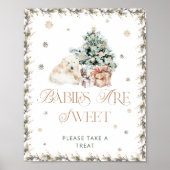 Niedlicher Eisbär Babies sind süß Nehmen Sie eine Poster (Vorne)