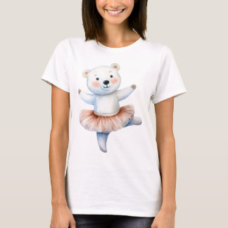 Niedlicher Eisbär Ballerina Tanzballerina T-Shirt