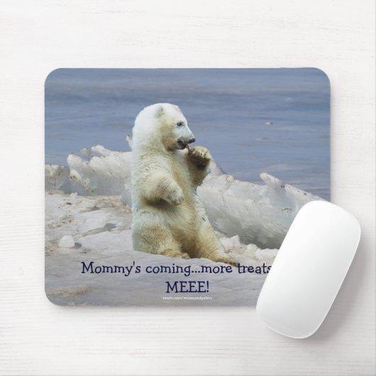 Niedlicher Eisbär Cub & Arctic Ice Funny Mousepad (Mit Mouse)