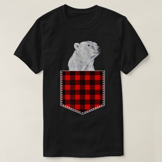 Niedlicher Eisbär, der aus der Tasche knallt T-Shirt (Design vorne)