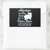 Niedlicher Eisbär - ein Eisbär Rechteckiger Aufkleber (Tasche)