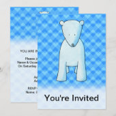 Niedlicher Eisbär. Einladung (Vorne/Hinten)