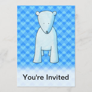 Niedlicher Eisbär. Einladung