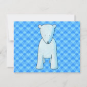 Niedlicher Eisbär. Einladung (Rückseite)