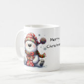 Niedlicher Eisbär Frohe Weihnachten Kaffeetasse (Vorderseite Links)