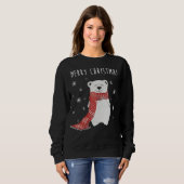 Niedlicher Eisbär Frohe Weihnachten Weihnachten Sweatshirt (Vorne ganz)