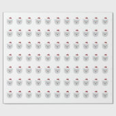Niedlicher Eisbär Funny Christmas Wrappaper Geschenkpapier (Flach)