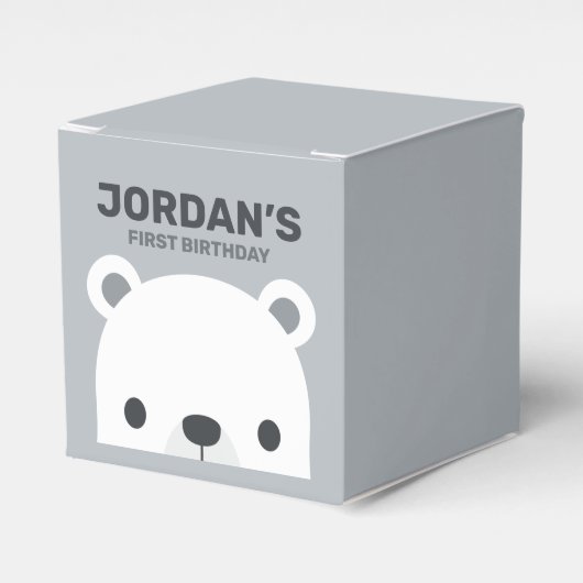 Niedlicher Eisbär Geburtstag Geschenkschachtel (Vorderseite)