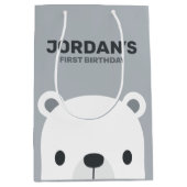 Niedlicher Eisbär Geburtstag Mittlere Geschenktüte (Vorderseite)
