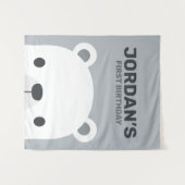 Niedlicher Eisbär Geburtstag Wandteppich (Vorderseite (Horizontal))