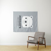 Niedlicher Eisbär Geburtstag Wandteppich (Beispiel (Horizontal))