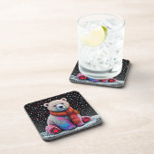 Niedlicher Eisbär Getränkeuntersetzer (Rechte Seite)